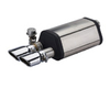 Oettle Stainless universal muffler with vacuum valve trapezoid left